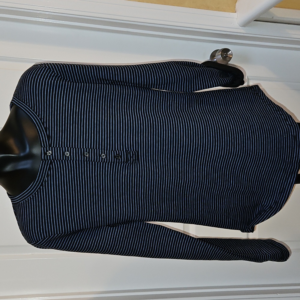 VINTAGE AMERICA Striped Long Sleeve Top Shirt - M